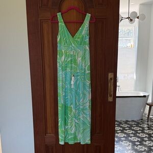 Lilly Pulitzer jersey empire waist maxi dress